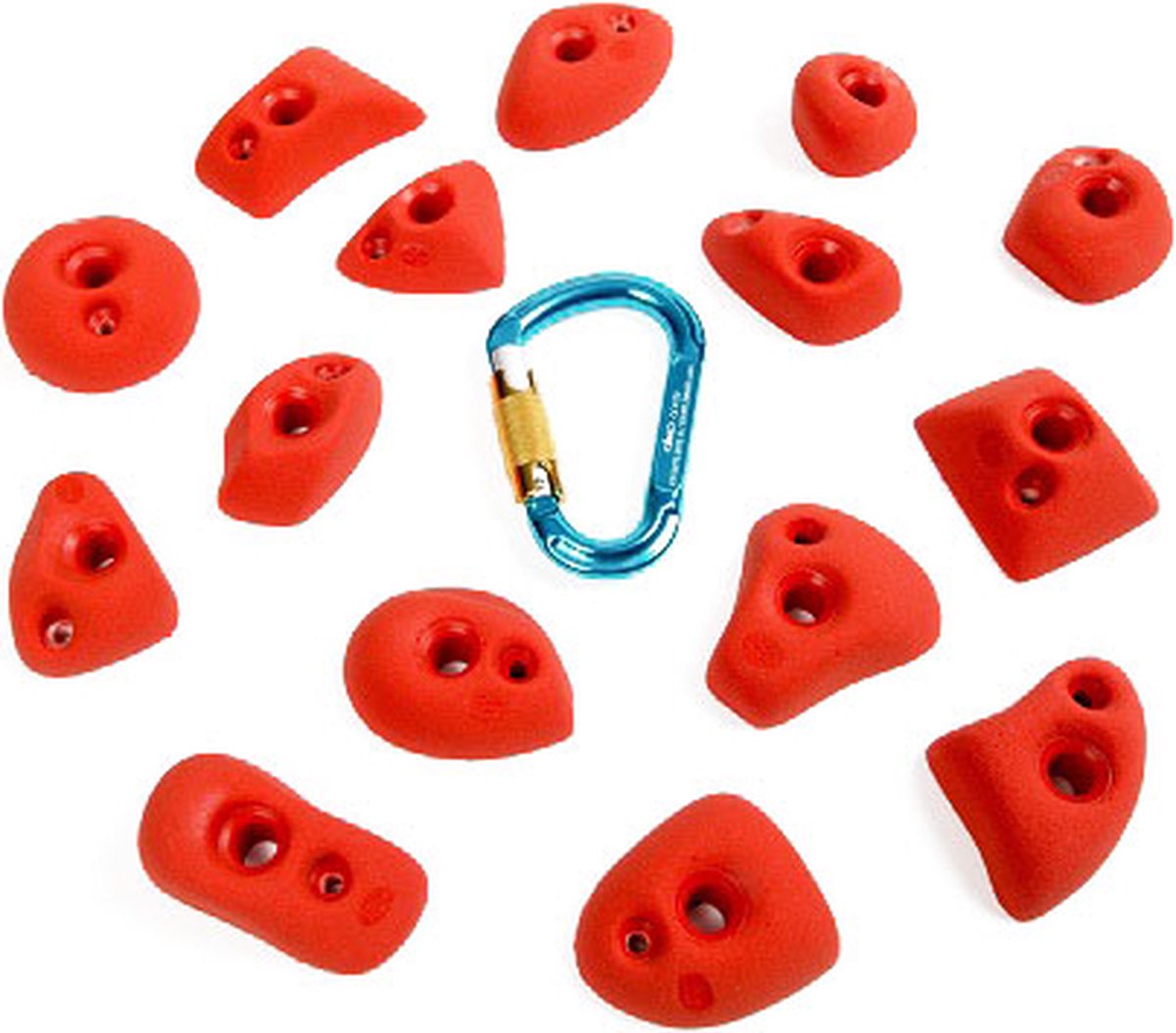 klimgrepen serie schtuck, set van 15 - Groen